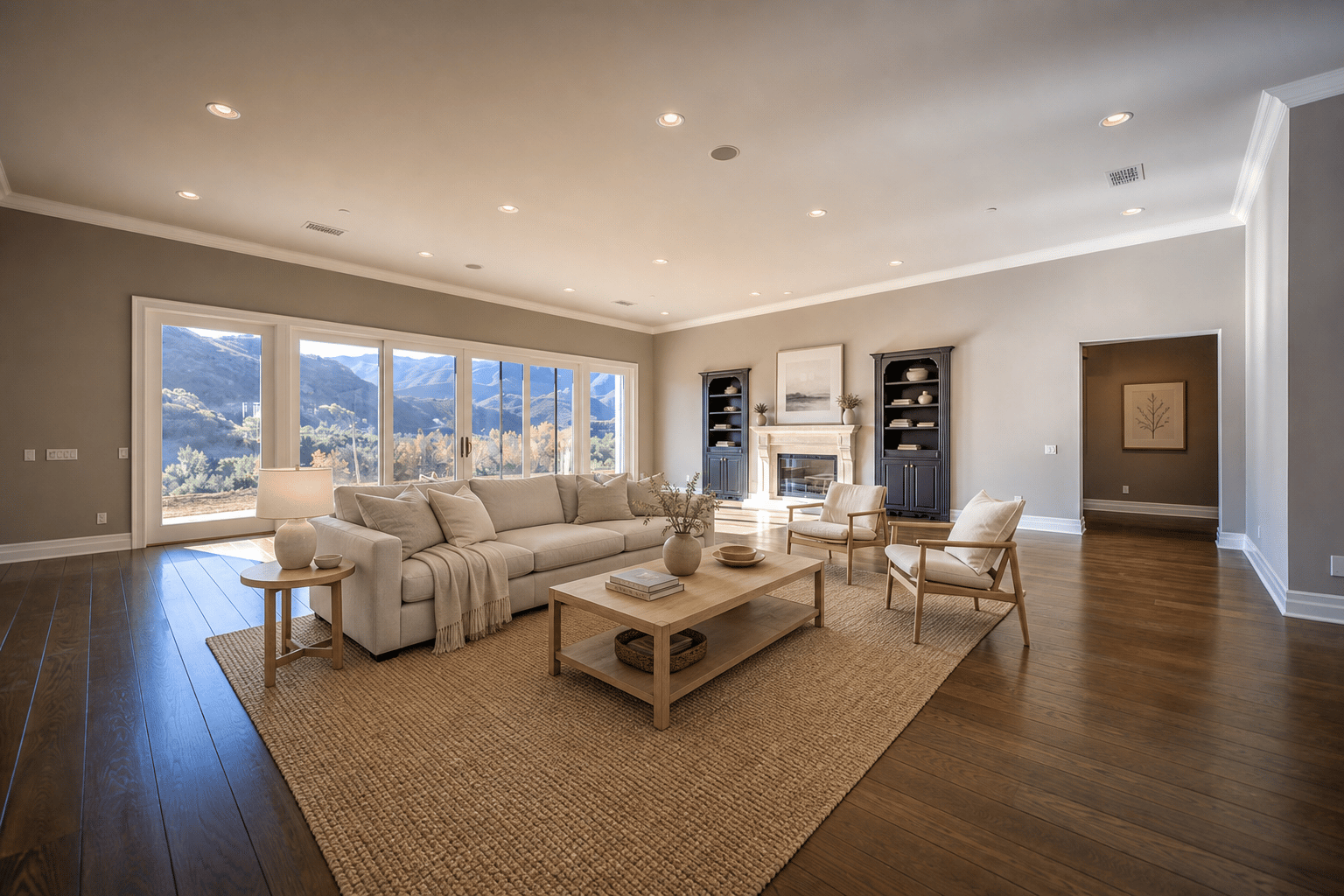 Living Room after Scandinavian virtual staging